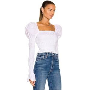 Caroline Constas Delilah Ruched Puff Sleeve Sz XS